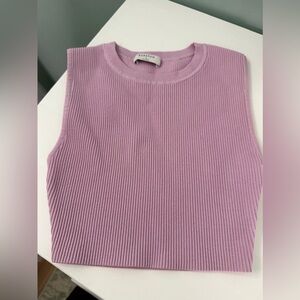 Babaton Ribbed Sleeveless Tank - Lilac